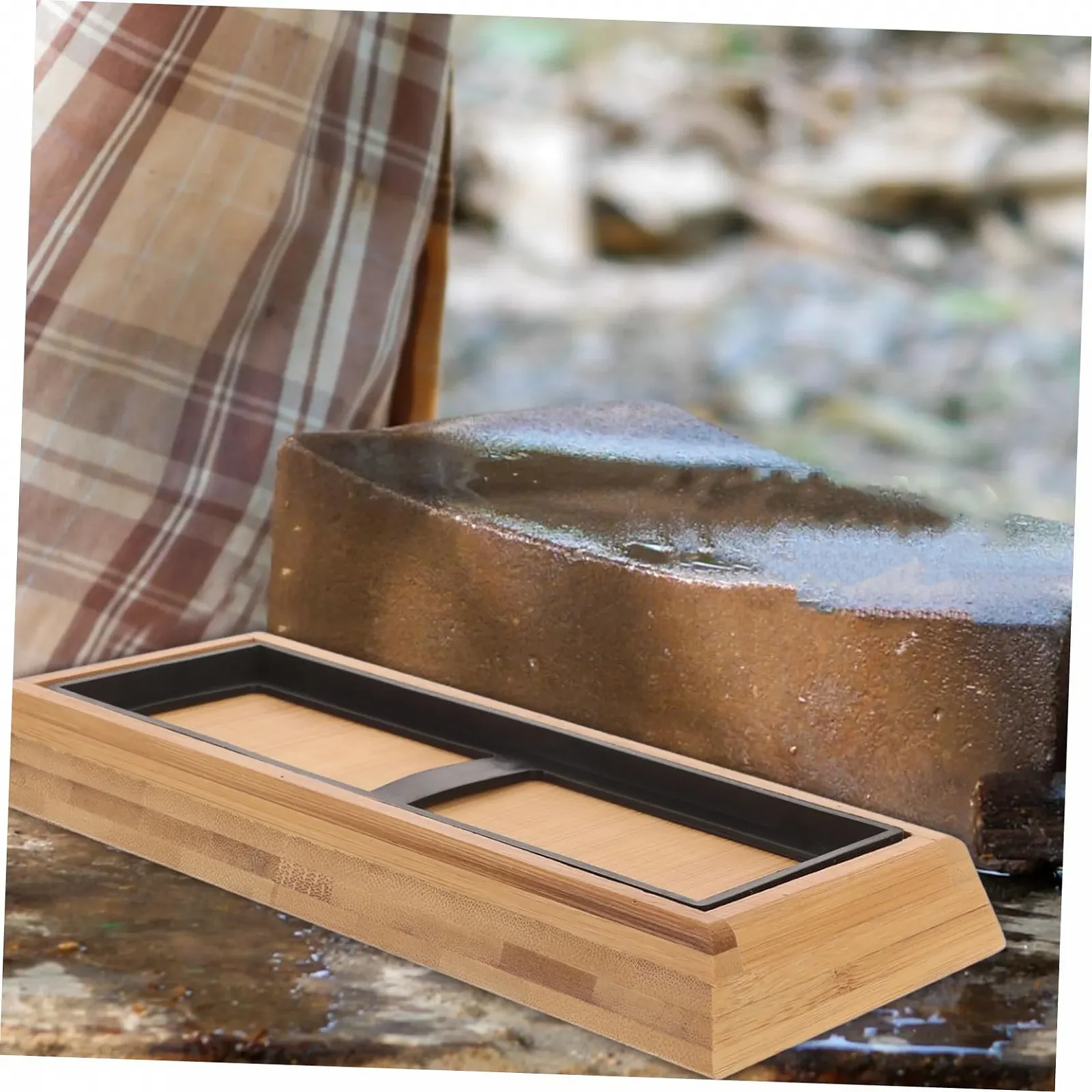 Держатель для точильного камня Holibanna Бамбуковый комплект, фото №9