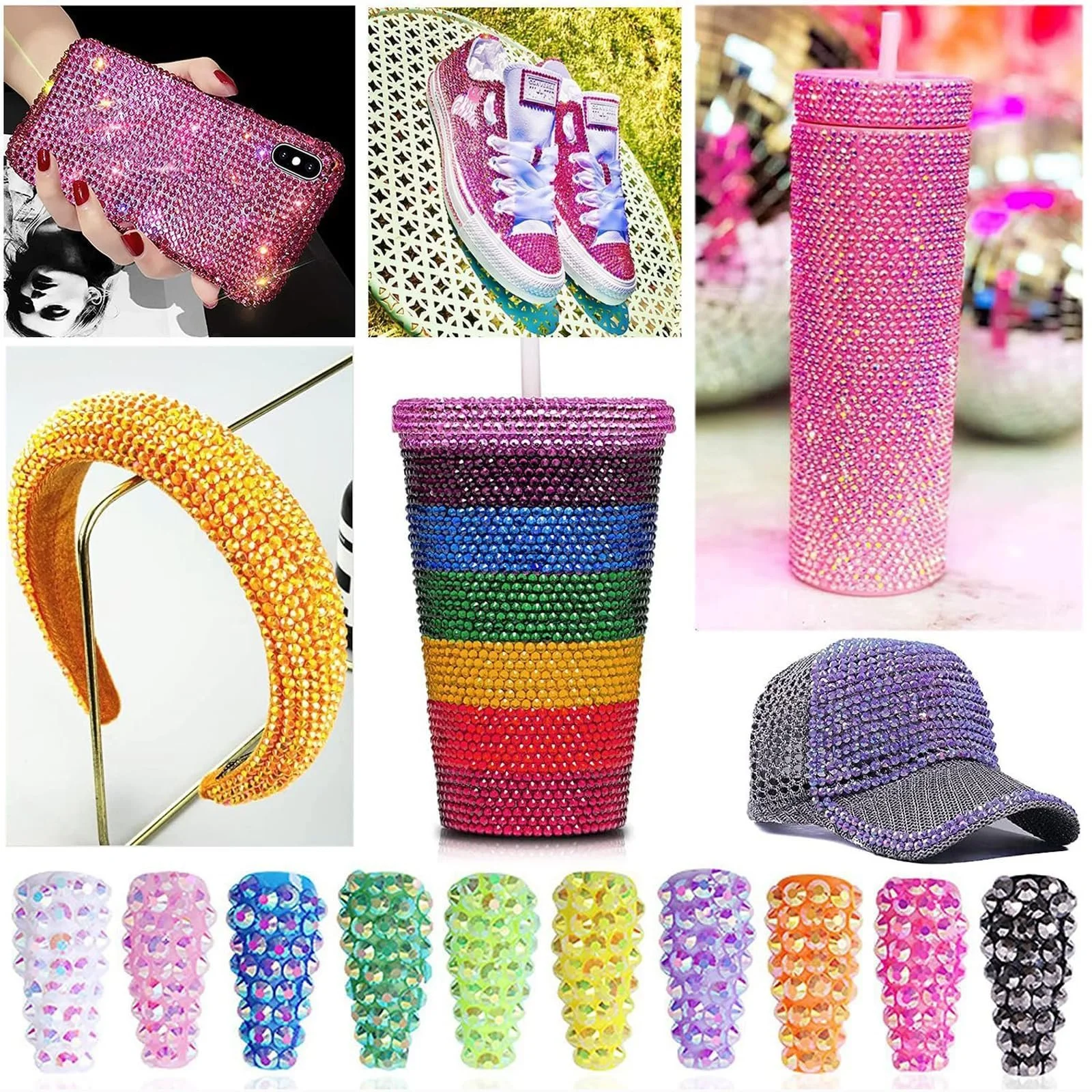 Стразы Круглые SS12 3 мм, 10000 шт, Красный, фото №5