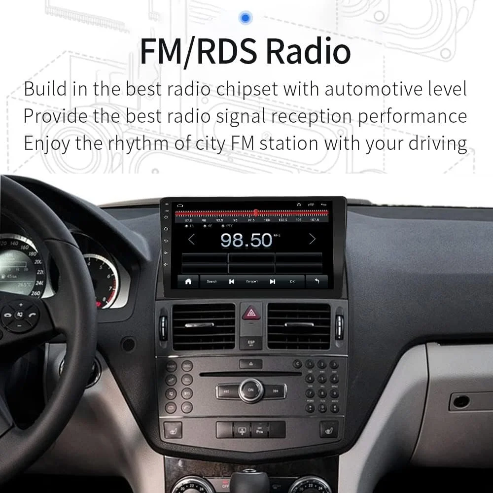 Штатная автомагнитола LEXXSON для Mercedes-Benz C Class | W204 C200 C230 C250 C300 C350 2008-2010 / 9" / Сенсорная / 2/32Гб / Android 11 / Apple CarPlay / Android Auto / Bluetooth / WI-FI / GPS / USB, фото №6