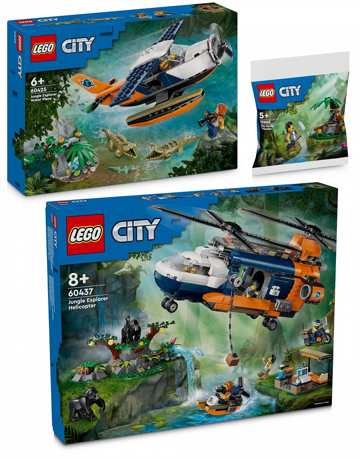 Lego City Jungle Explorer Seaplane 60425 Jungle Explorer Helicopter 60437 Polybag Gift Jungle Explorer 30665, фото №1