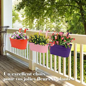 Підвісний квітковий горщик Металевий З подвійними гачками Помаранчевий і жовтий synthetic.ua - Фото 1