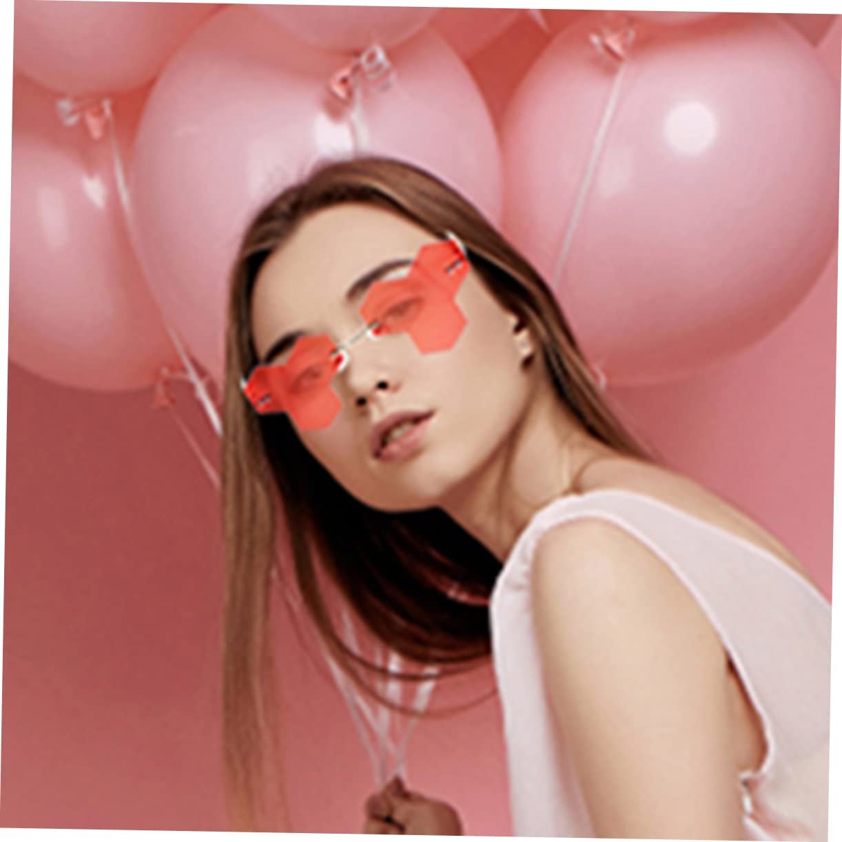 Сонцезахисні окуляри Набір 4 шт. PACKOVE Великі Без оправи Різнокольорові лінзи, Асорті кольори, фото №6