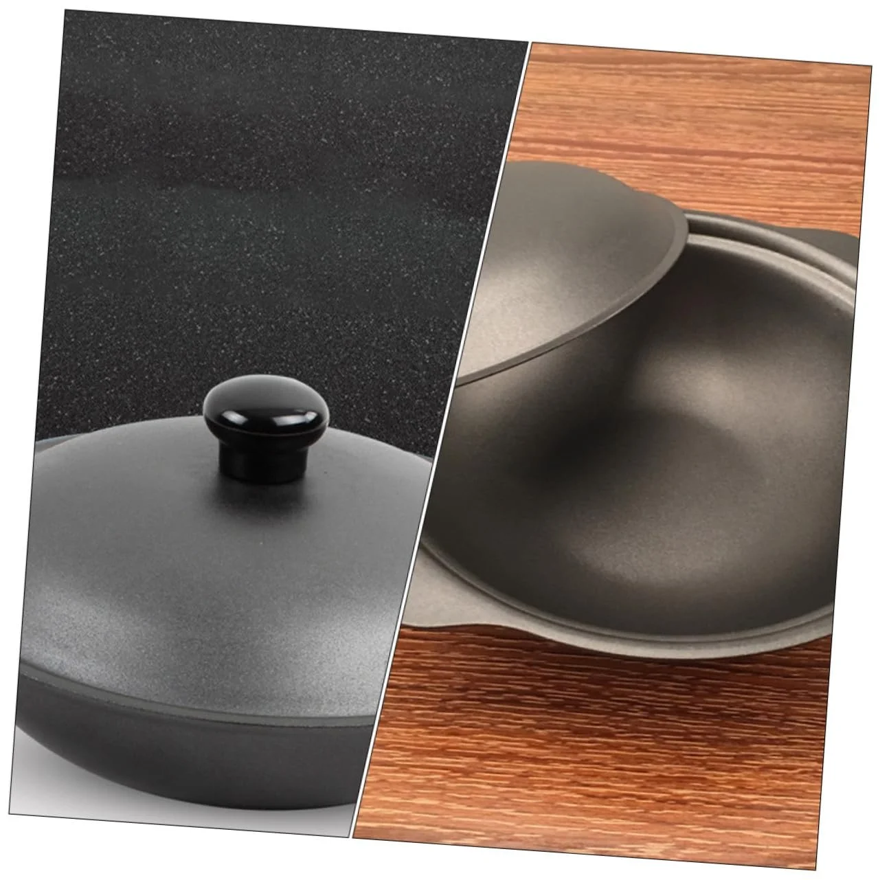 Кастрюля Lurrose чугунная маленькая с крышкой для индукции, фото №5