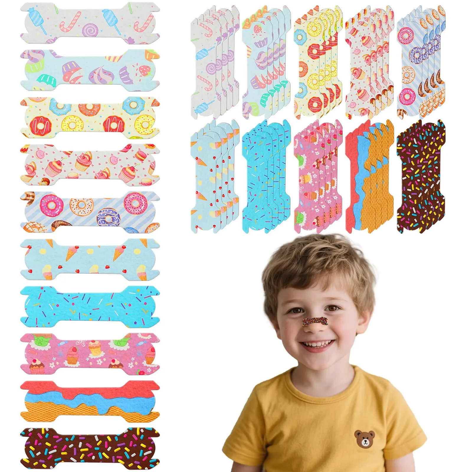 Смужки для носа Дитячі, від хропіння, для дихання, фото №1