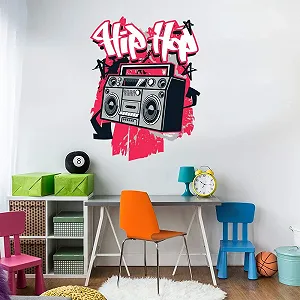 Наклейка на стену Pixblick Hip Hop Graffiti Самоклеящаяся - Фото 1