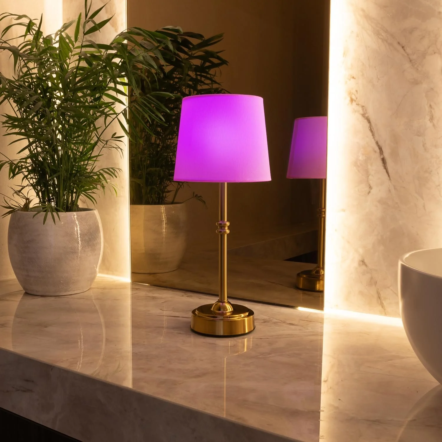 Настільна лампа Auraglow Omniance Siena LED Акумуляторна Бездротова з пультом ДК 1 лампа 1 джерело світла, фото №3