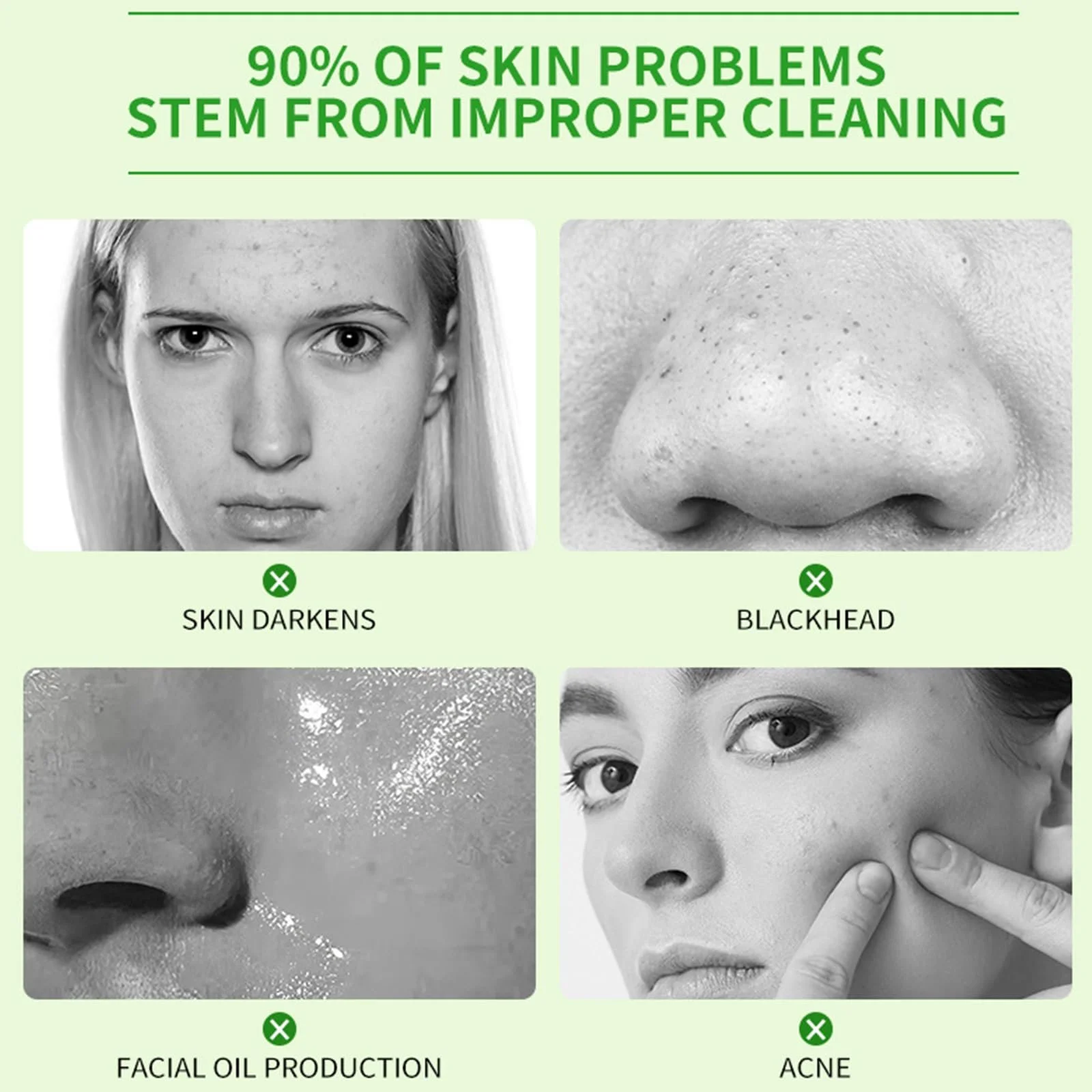 Засіб для вмивання від акне, контролює надлишковий жир, помітно зменшує прищі та чорні цятки, фото №4