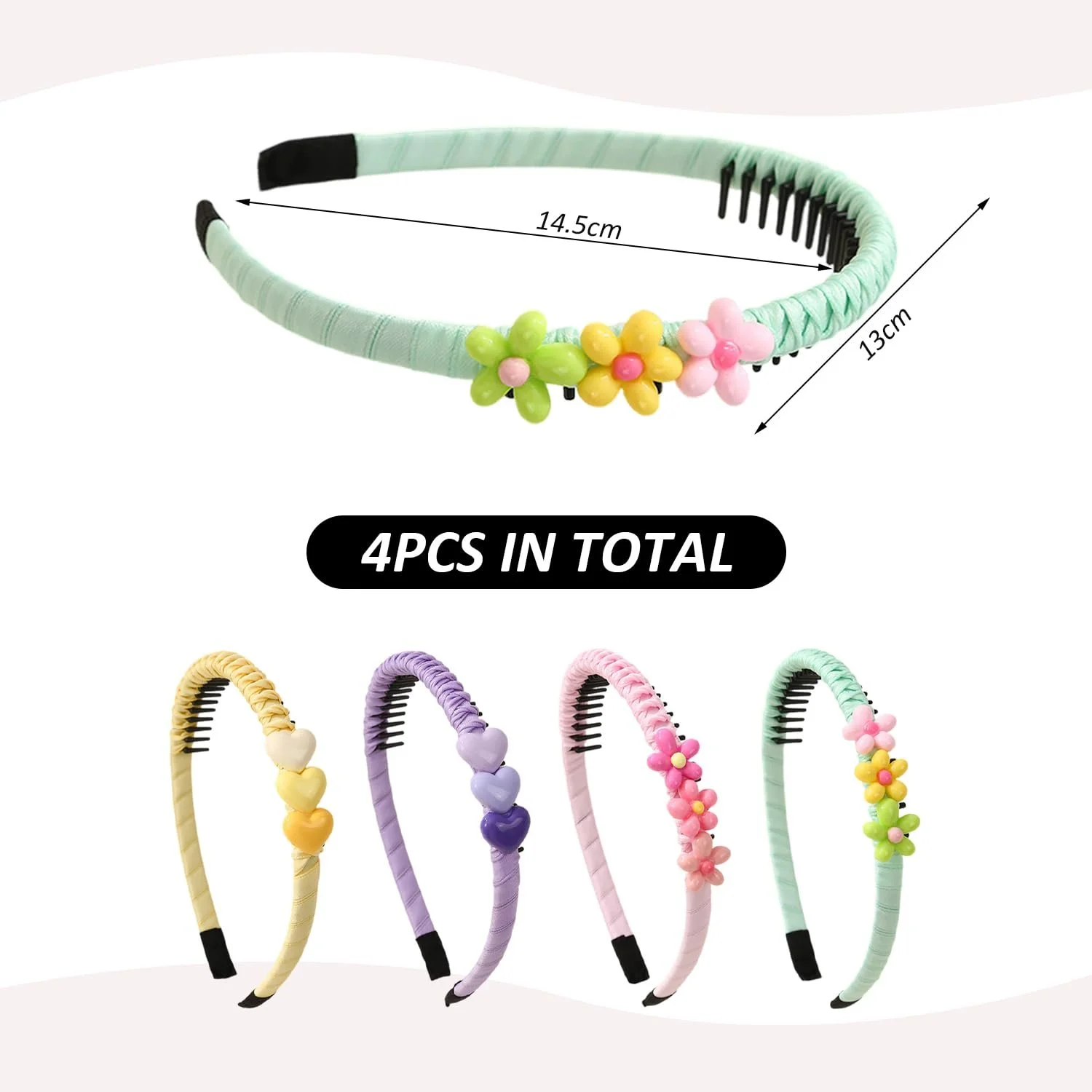 Обруч Квітковий Мультяшний Аксесуар для волосся для дівчат, фото №2 Обруч Квітковий Мультяшний Аксесуар для волосся для дівчат, фото №2