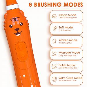 Дитяча електрична звукова зубна щітка CHAIN Peak 6 режимів Blue/Pink/Orange synthetic.ua - Фото 1