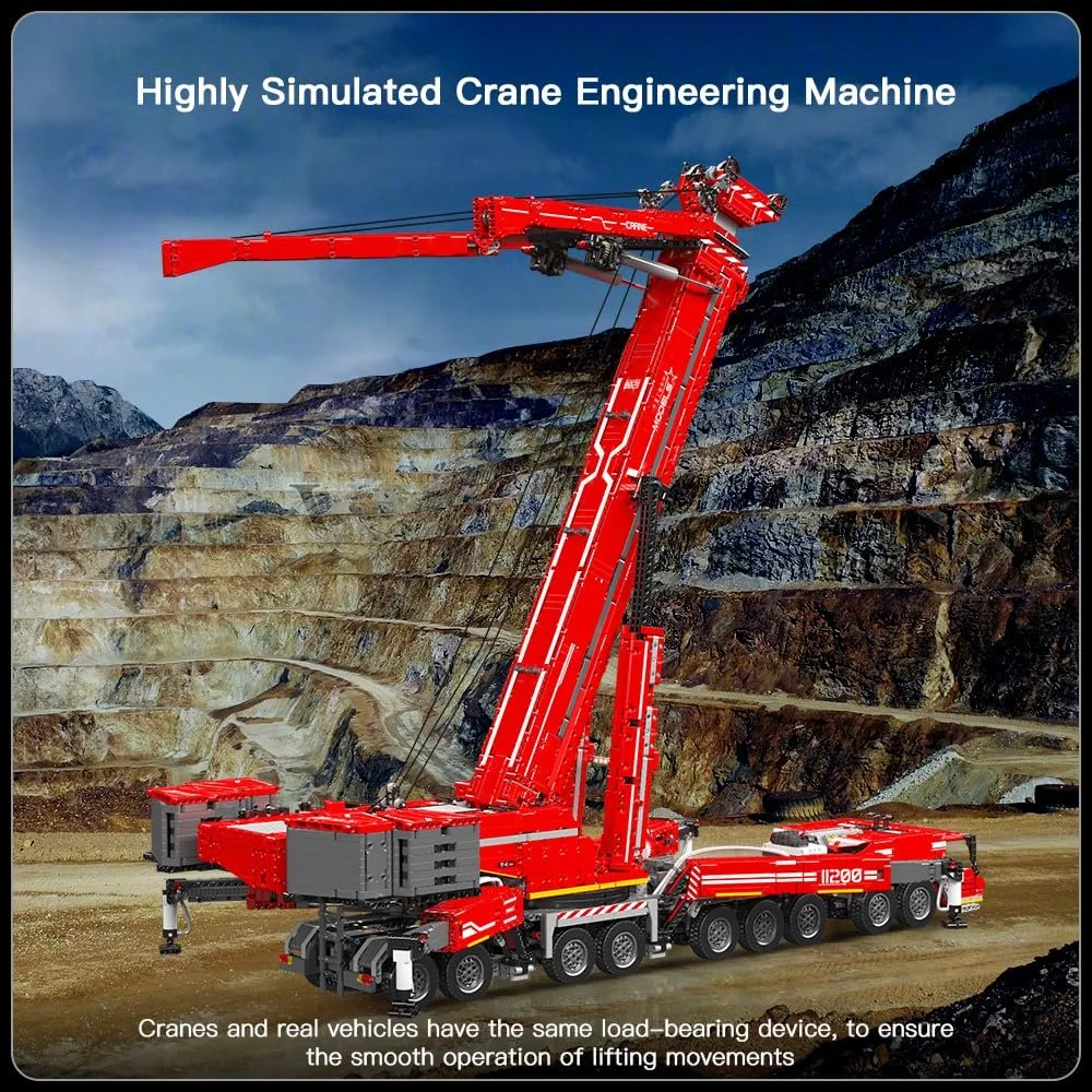 Конструктор Кран-вездеход Mould King Technik LTM 11200, 8506 деталей, фото №5