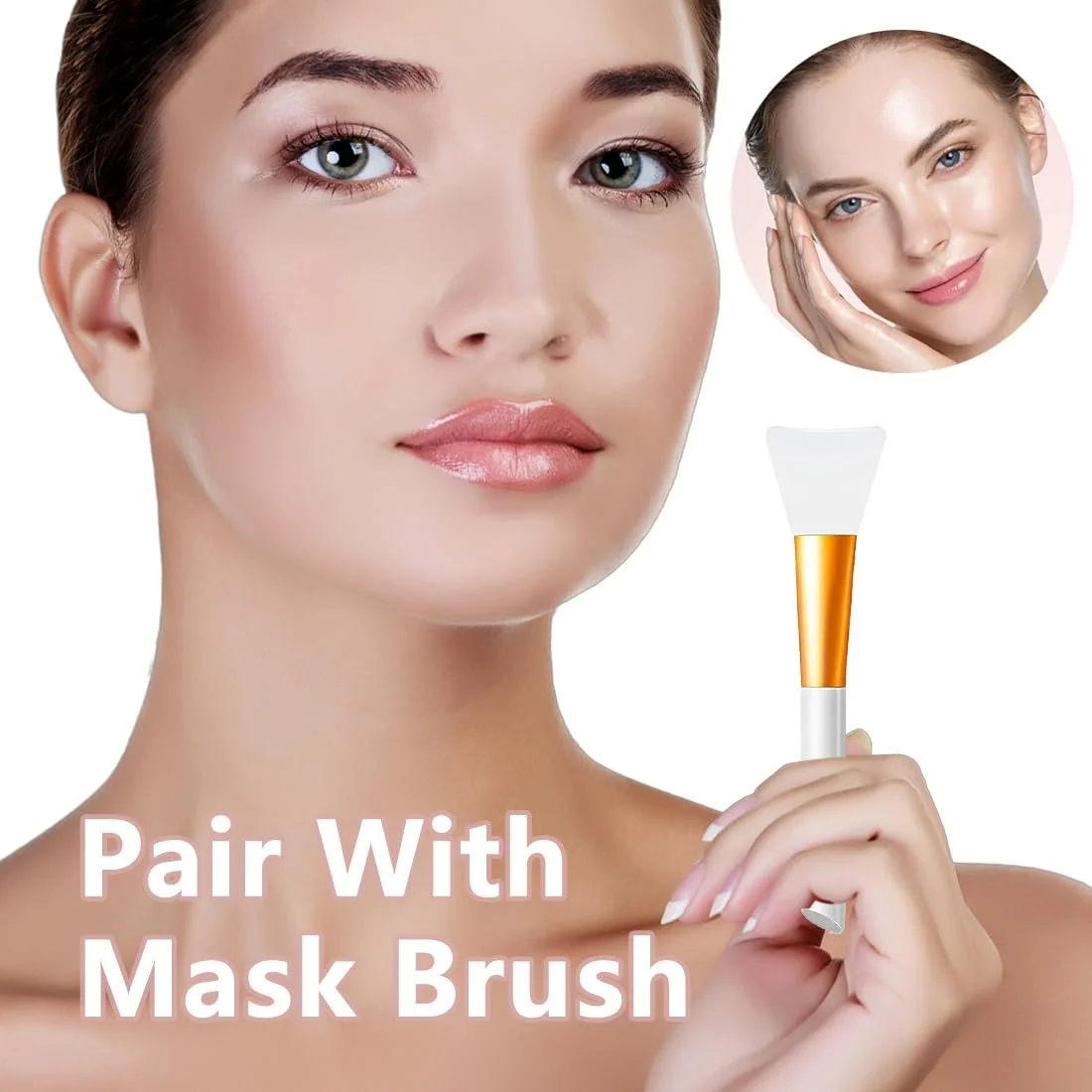 Ночная маска Collagen, маска для лица Collagen Overnight Wrapping Peel Off, корейская маска Collagen Peel Off, маска Collagen Wrapping с кисточкой для всех типов кожи (2 шт. / пробный набор), фото №3