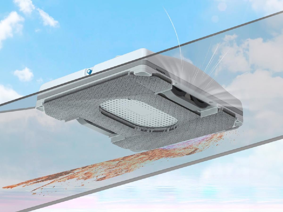 Робот для мойки окон Hutt W8 с 2-сторонней системой распыления резервуар 80 мл, мощность всасывания до 3800 Па, фото №8