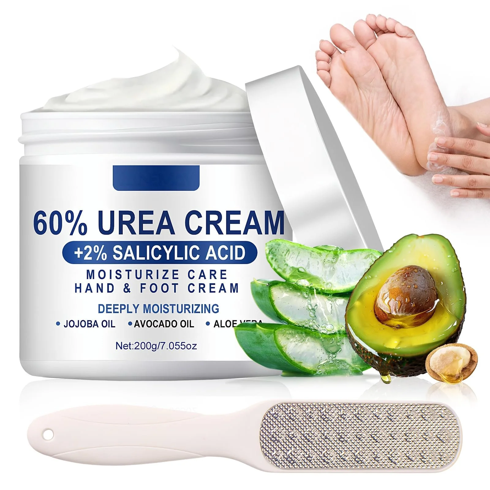 Крем для ног и локтей с мочевиной 60% и салициловой кислотой 2%, от трещин и мозолей, фото №1