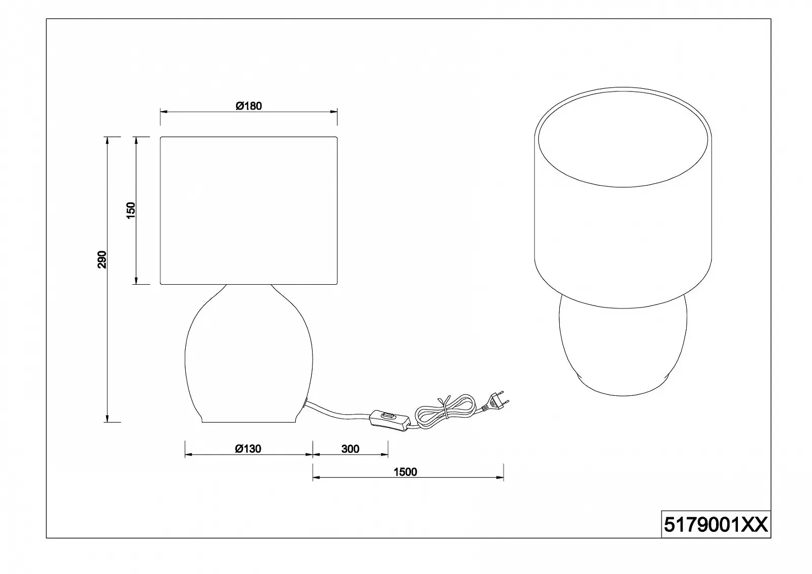 Настільна лампа Trio Leuchten Vela 517900113 Скляна основа янтарного кольору Тканинний абажур 1x E14 Білий, фото №5