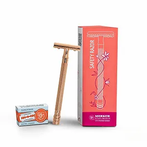 Т-образная бритва MERKUR 24G с 10 лезвиями Rose Gold - Фото 1