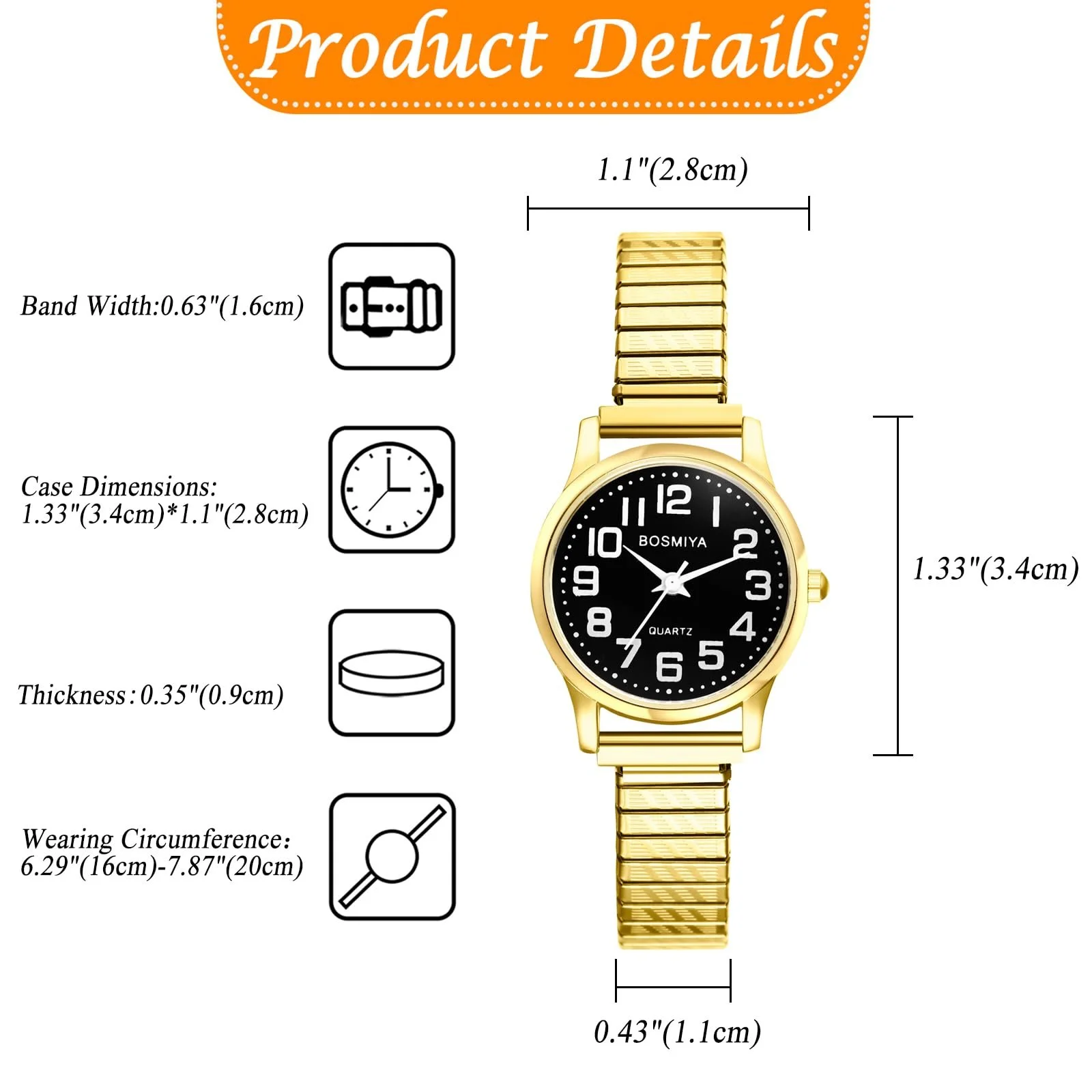 Годинник Чоловічий Avaner Еластичний з нержавіючої сталі, фото №4