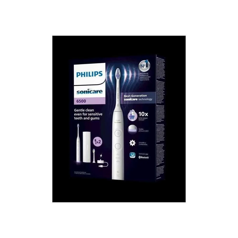 Электрическая зубная щетка Philips Sonicare 6500 Series HX7410/02 Белая, фото №3