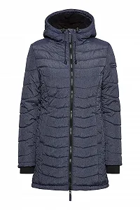 Жіноче зимове стьобане пальто з капюшоном OXMO Nelly - Фото 1