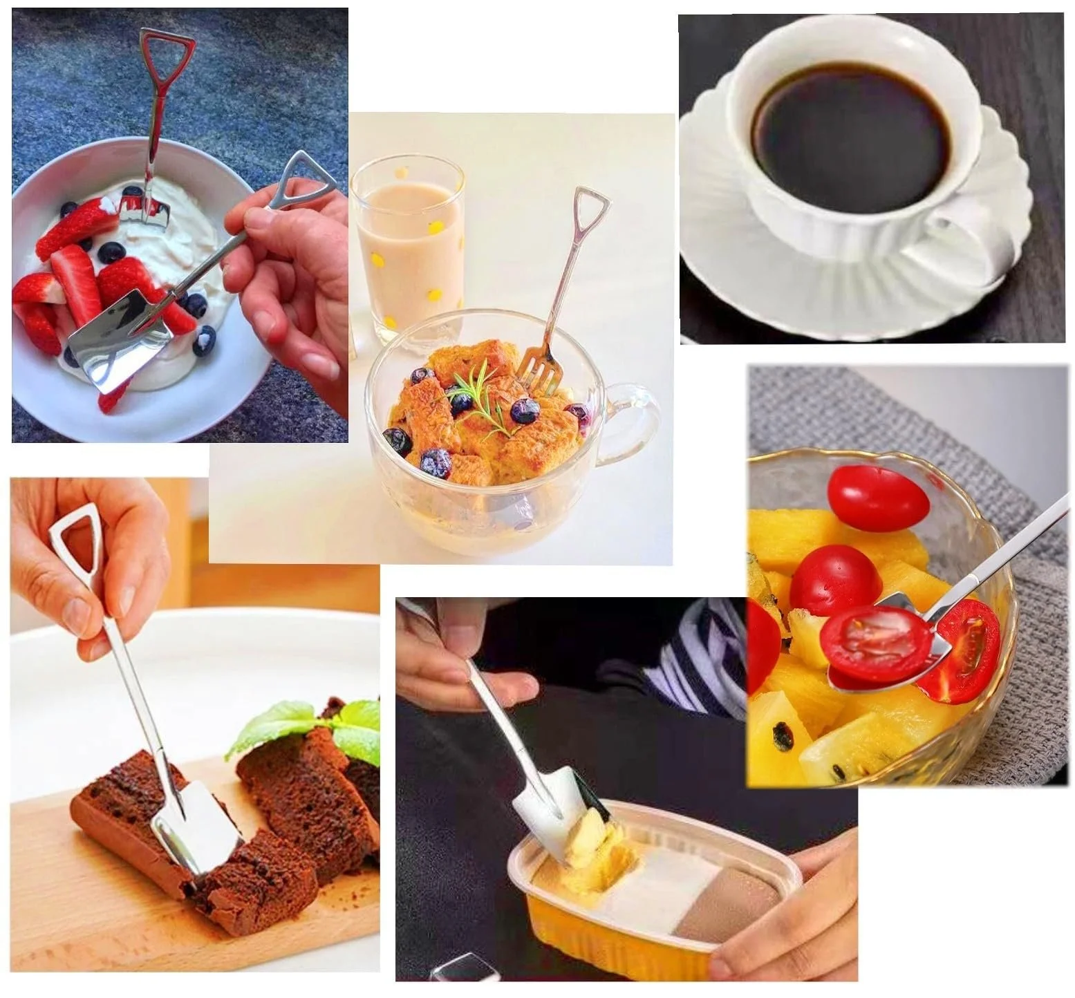 Ложка JZK з нержавіючої сталі, набір 6 шт., десертні, фото №4