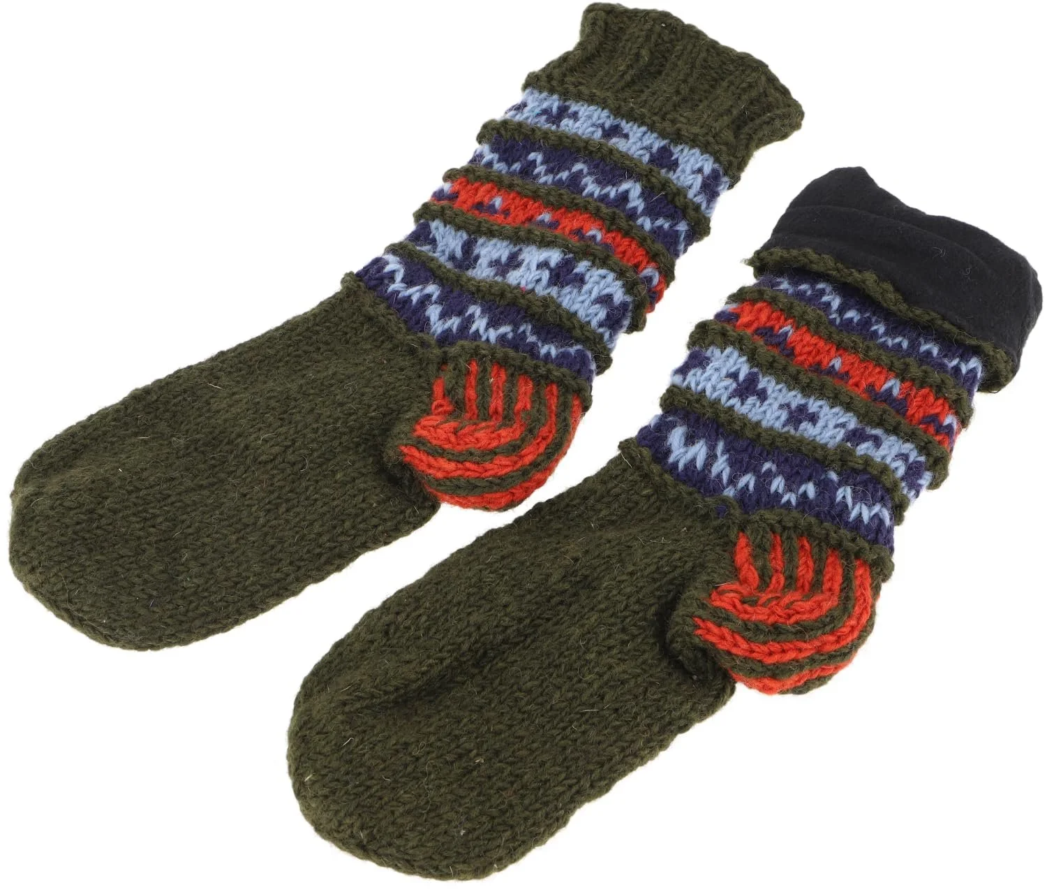 Шкарпетки з овечої вовни ручної в'язки GURU SHOP, фото №3