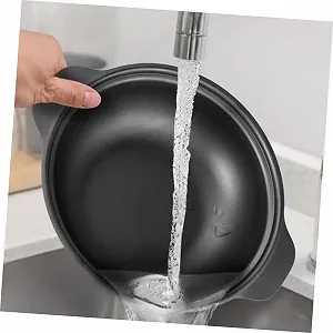 Кастрюля чугунная с двойными ручками антипригарная 16 см synthetic.ua - Фото 1