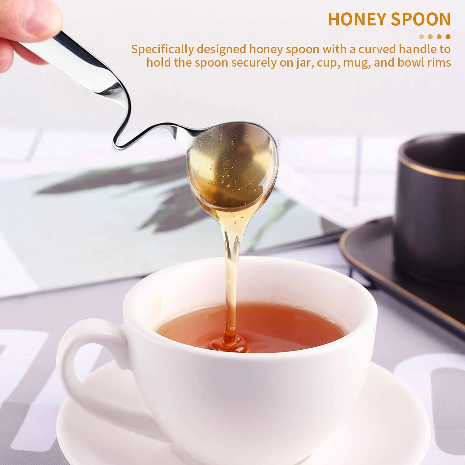 Ложка для меду нержавіюча сталь, набір, фото №2