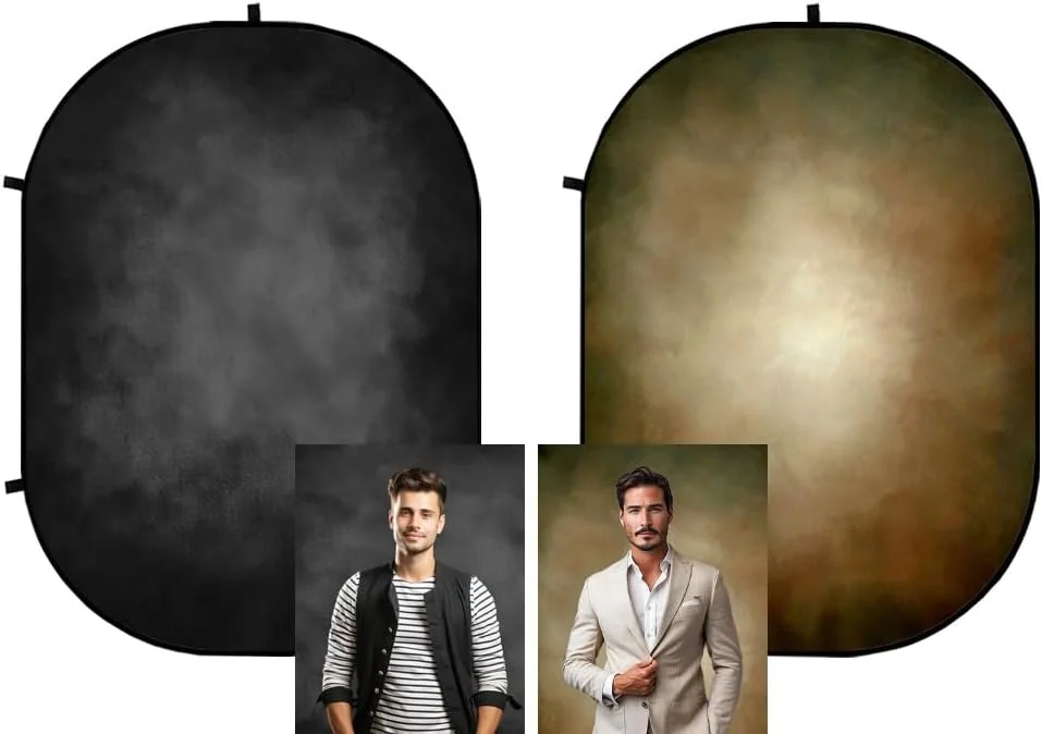 Розкладний фон Kate 1,5 × 2,0m Чорно - Коричневий, фото №1