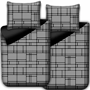 Комплект постільної білизни Pamposh 135 x 200 см, 4 предмети, сірий: 2 підковдри 135 x 200 см + 2 наволочки 80 x 80 см ціна на synthetic.ua - Фото 1 Комплект постільної білизни Pamposh 135 x 200 см, 4 предмети, сірий: 2 підковдри 135 x 200 см + 2 наволочки 80 x 80 см synthetic.ua - Фото 1