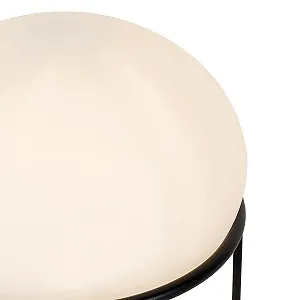 Настільна лампа вулична Qazqa Jannie пластикова кругла IP65 E27 чорна synthetic.ua - Фото 1