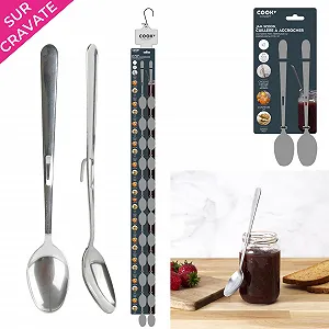 Набор ложек для джема из нержавеющей стали 2 шт KU6317 Серый 19 x 3 x 250 см synthetic.ua - Фото 1