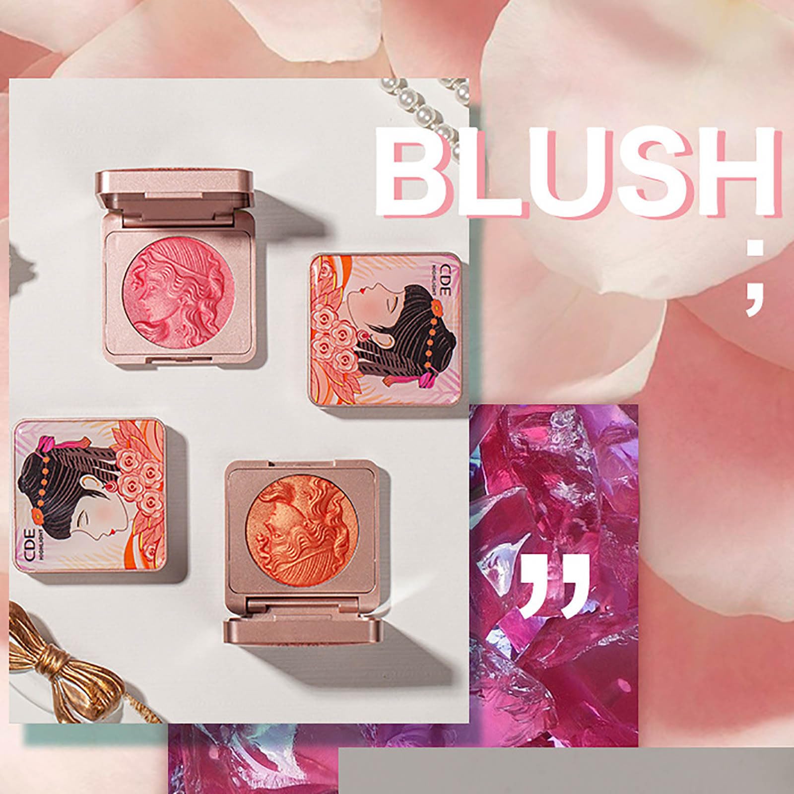 Пудра Embossed Smooth Румяна для щек Матовый Оранжевый + Розовый, фото №6 Пудра Embossed Smooth Румяна для щек Матовый Оранжевый + Розовый, фото №6