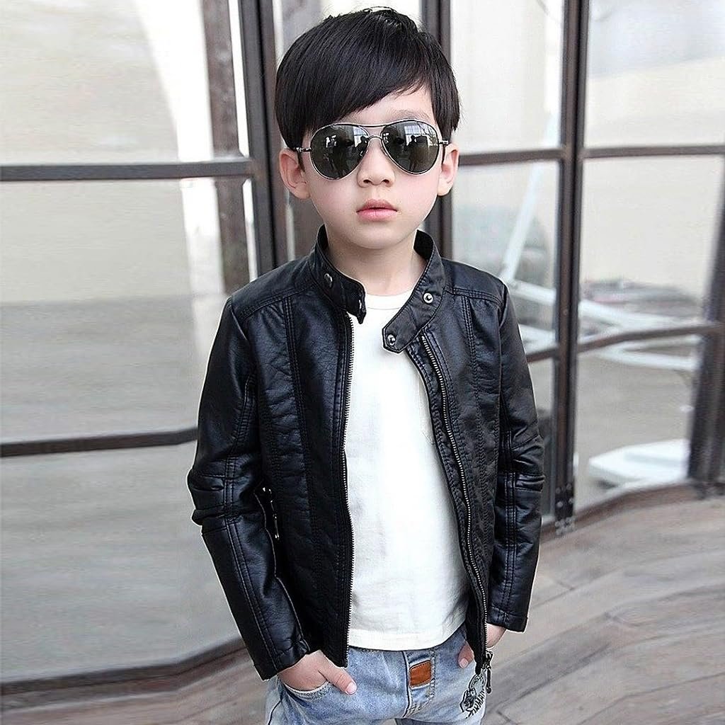 Шкіряна куртка Linboo Дитяча бомбер для хлопчиків, фото №6 Шкіряна куртка Linboo Дитяча бомбер для хлопчиків, фото №6