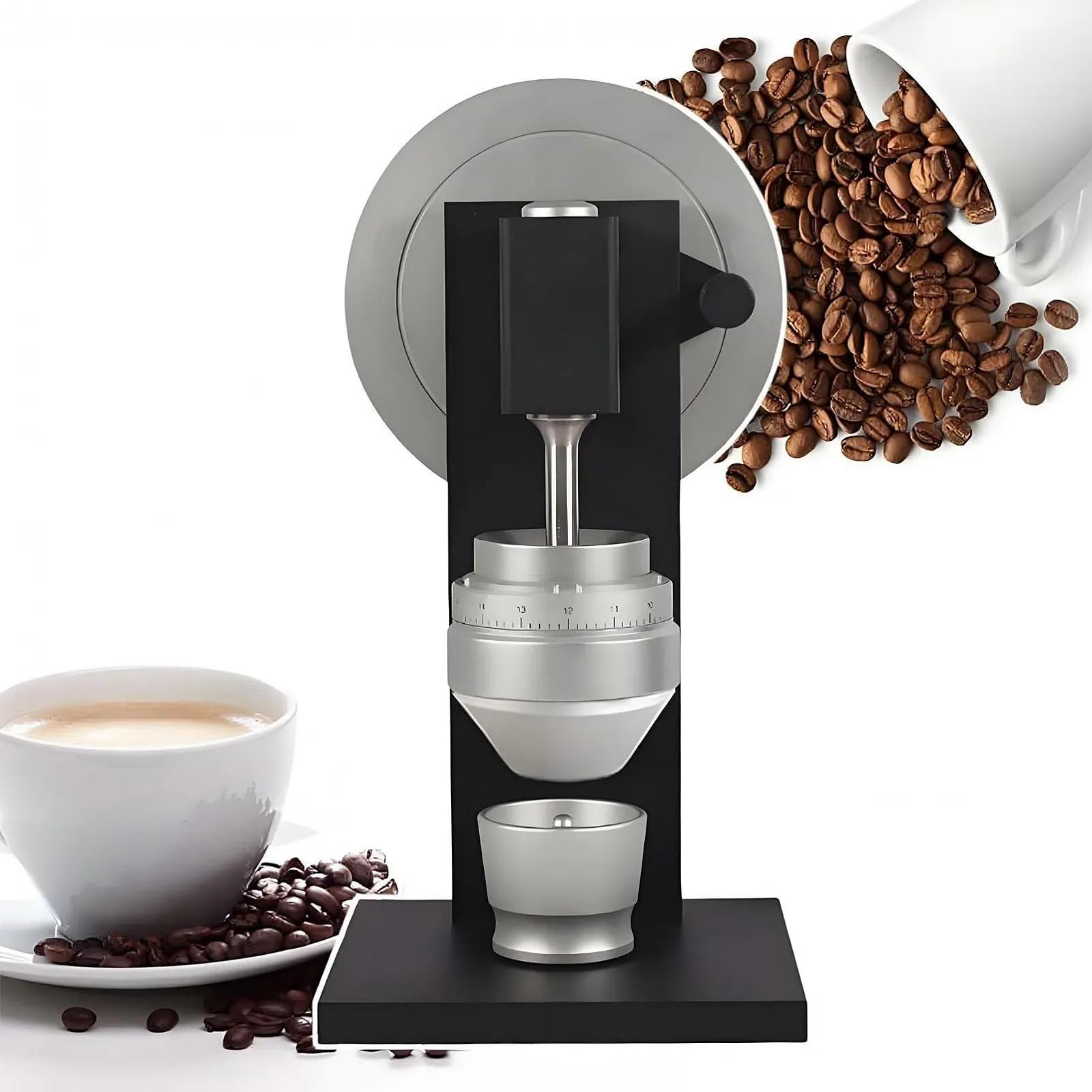 Кофемолка ручная с коническими жерновами, портативная, ручка 83 мм, регулируемый помол для эспрессо, фильтр-кофе, френч-пресса и колд брю, фото №1