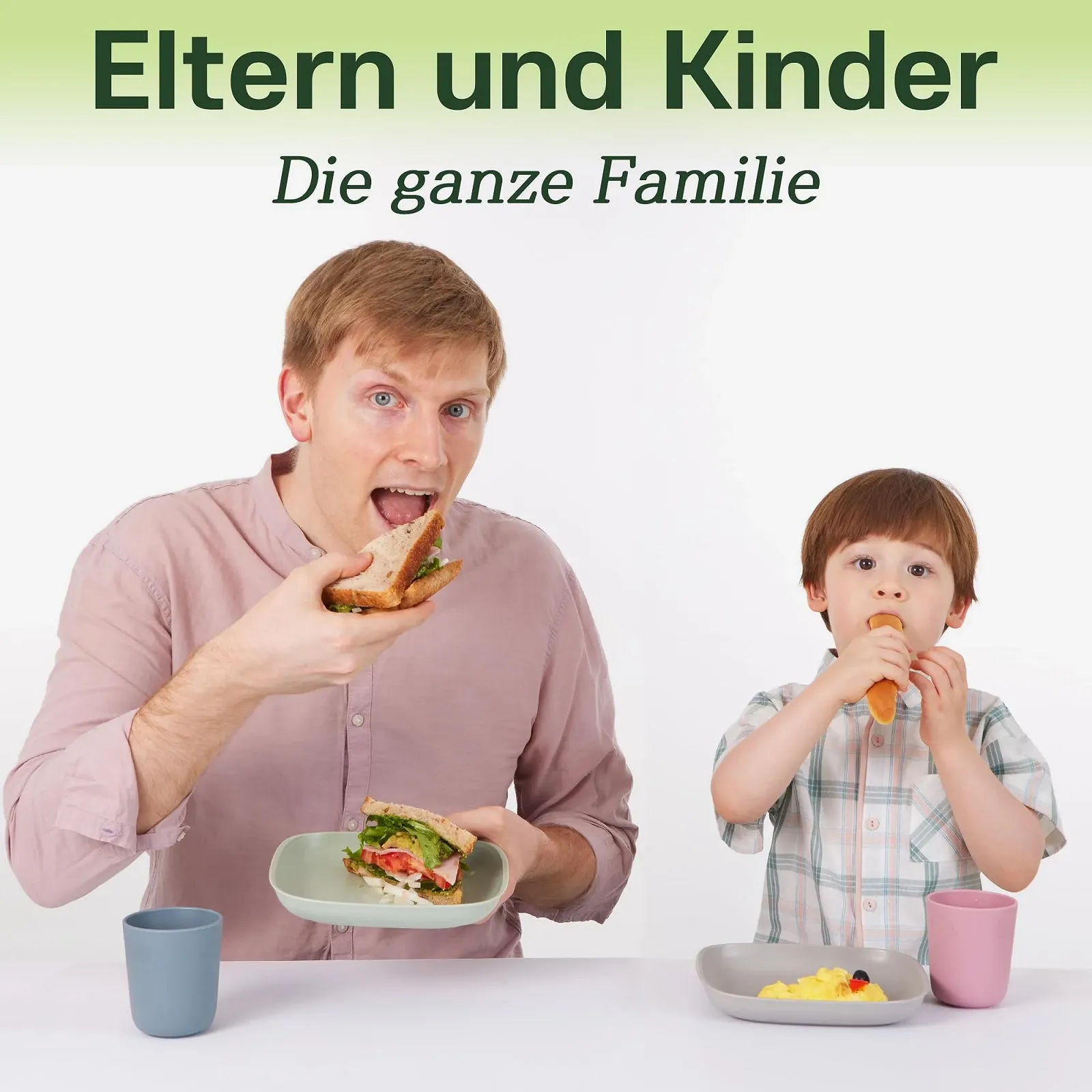 Дитячі тарілки ZUCKERROHR Набір 5 штук (20 см) Сірий Рожевий, фото №7