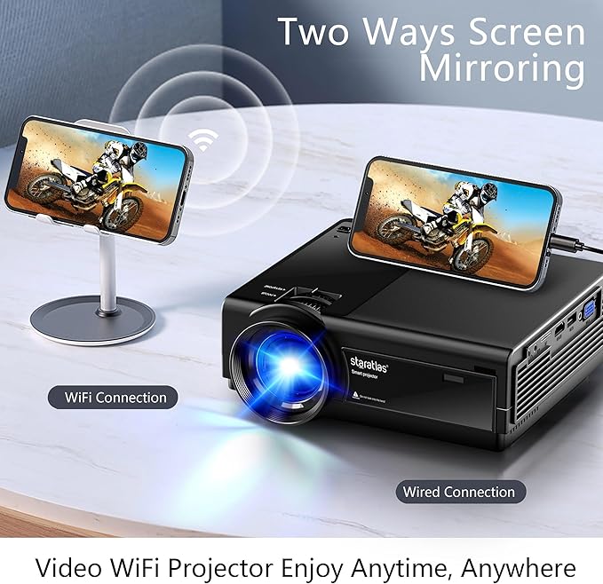 Мультимедійний проектор Staratlas L36P Full HD 12000 Лм Wi-Fi Bluetooth з динаміками, фото №7
