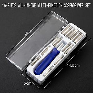 Набір викруток 16-Piece Torx Mini Multi Precision Mechanic Tool Phillips Single-Handed Multi synthetic.ua - Фото 1
