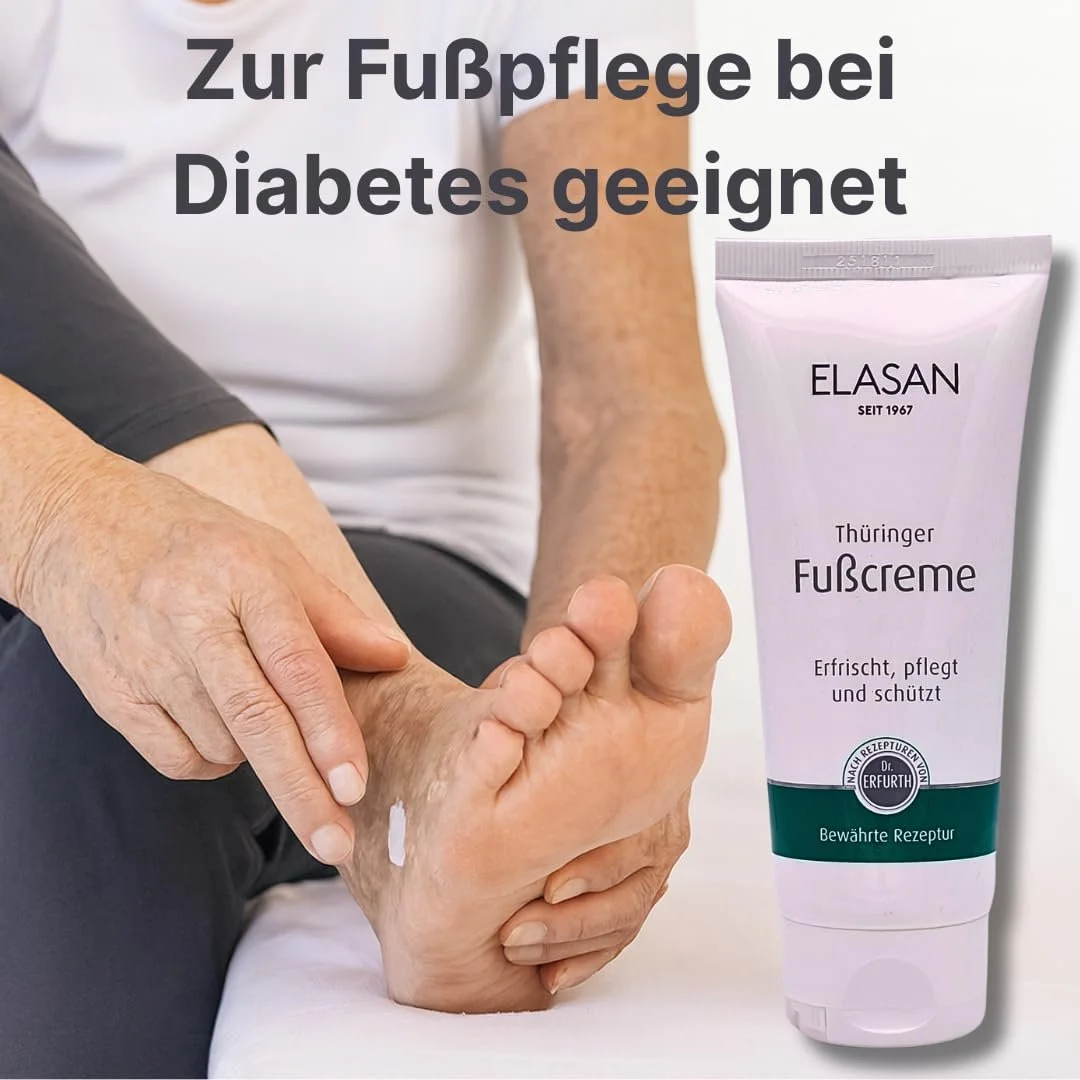 Крем для ног Elasan Thüringer с мочевиной и маслами 2 x 100 мл, фото №2 Крем для ног Elasan Thüringer с мочевиной и маслами 2 x 100 мл, фото №2