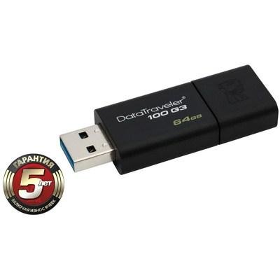 USB флеш-накопитель Kingston 64Gb DataTraveler 100 Generation 3 USB3.0 DT100G3/64GB, фото №3