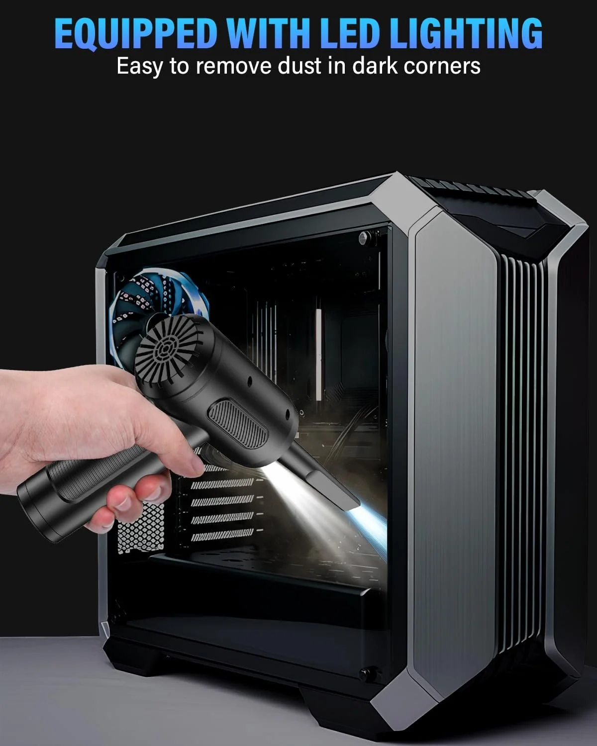 Електричний повітродувка  3-швидкісний 91000 об/хв 6000 мАг USB, фото №4