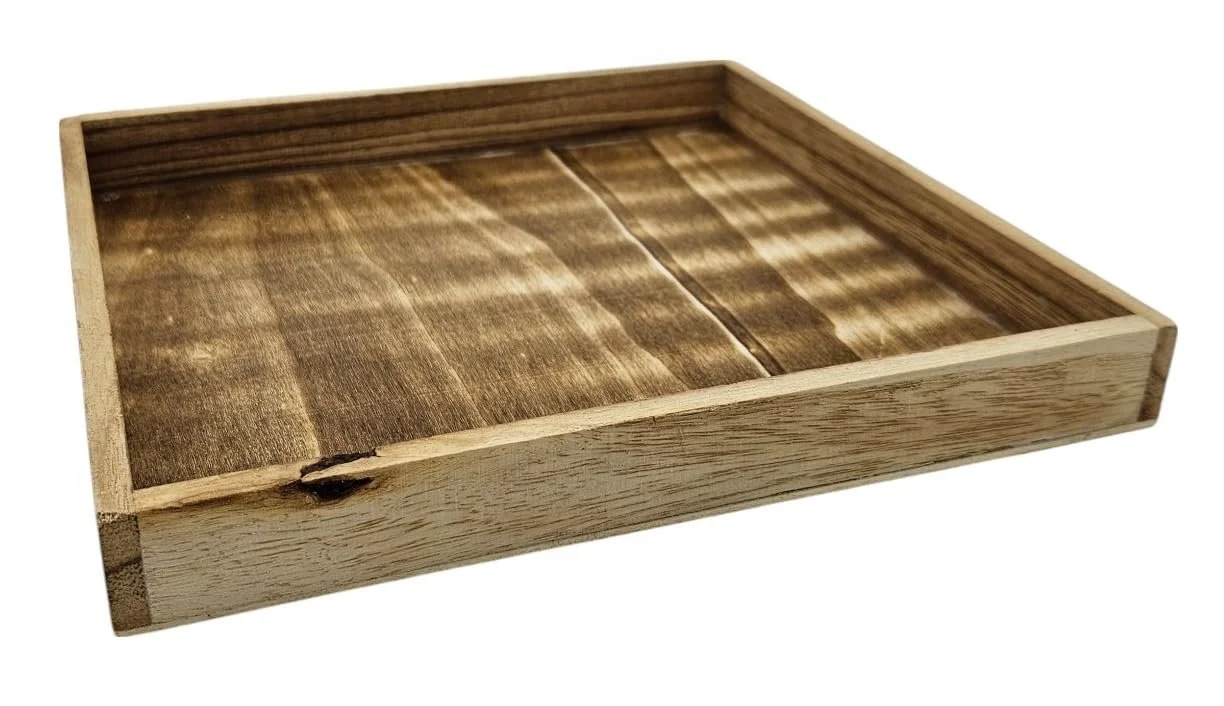 Декоративний Піднос Дерев'яний Прямокутний Коричневий, фото №1