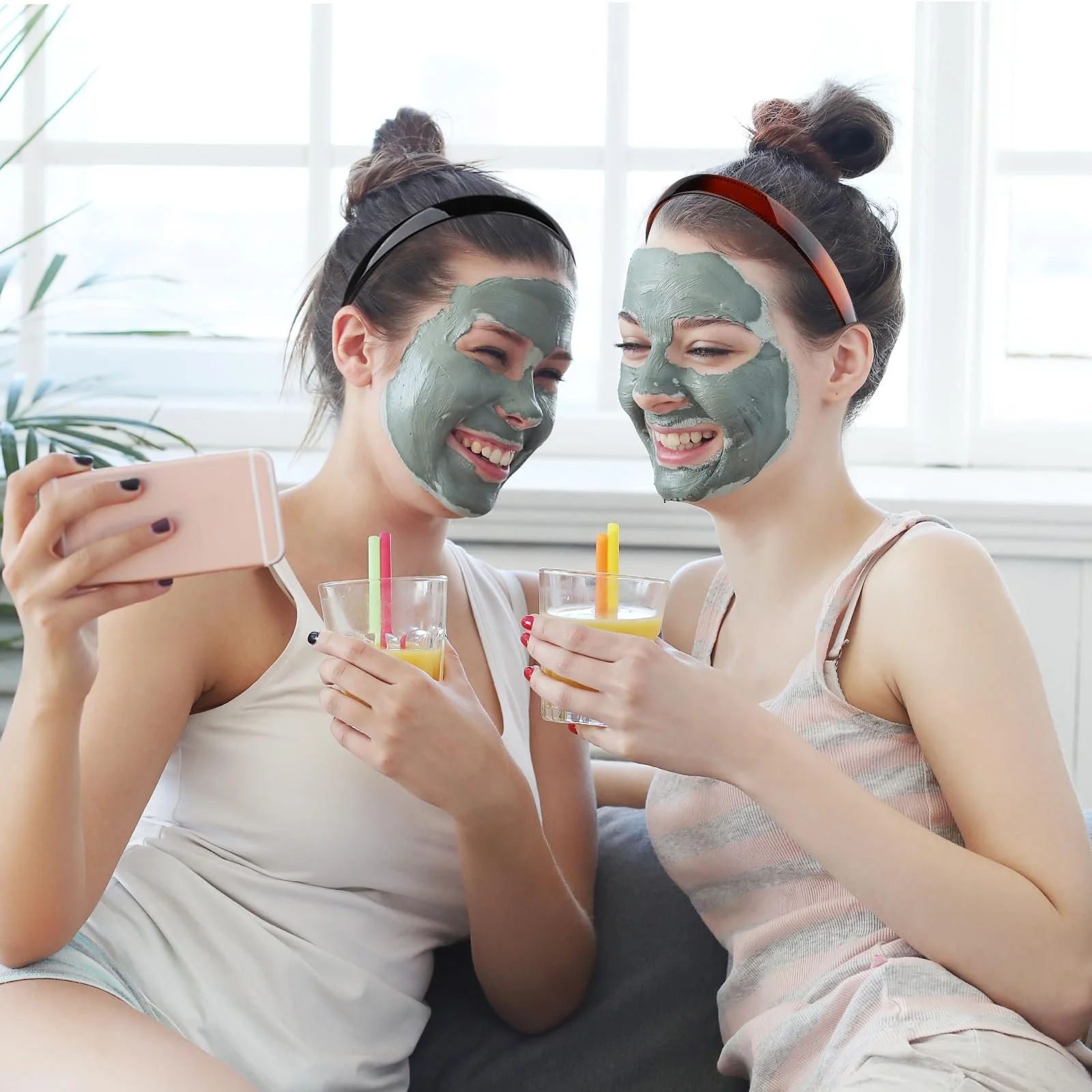 Обруч Пластиковий Подвійний ряд Чорний, Коричневий (набір 2 шт), фото №6