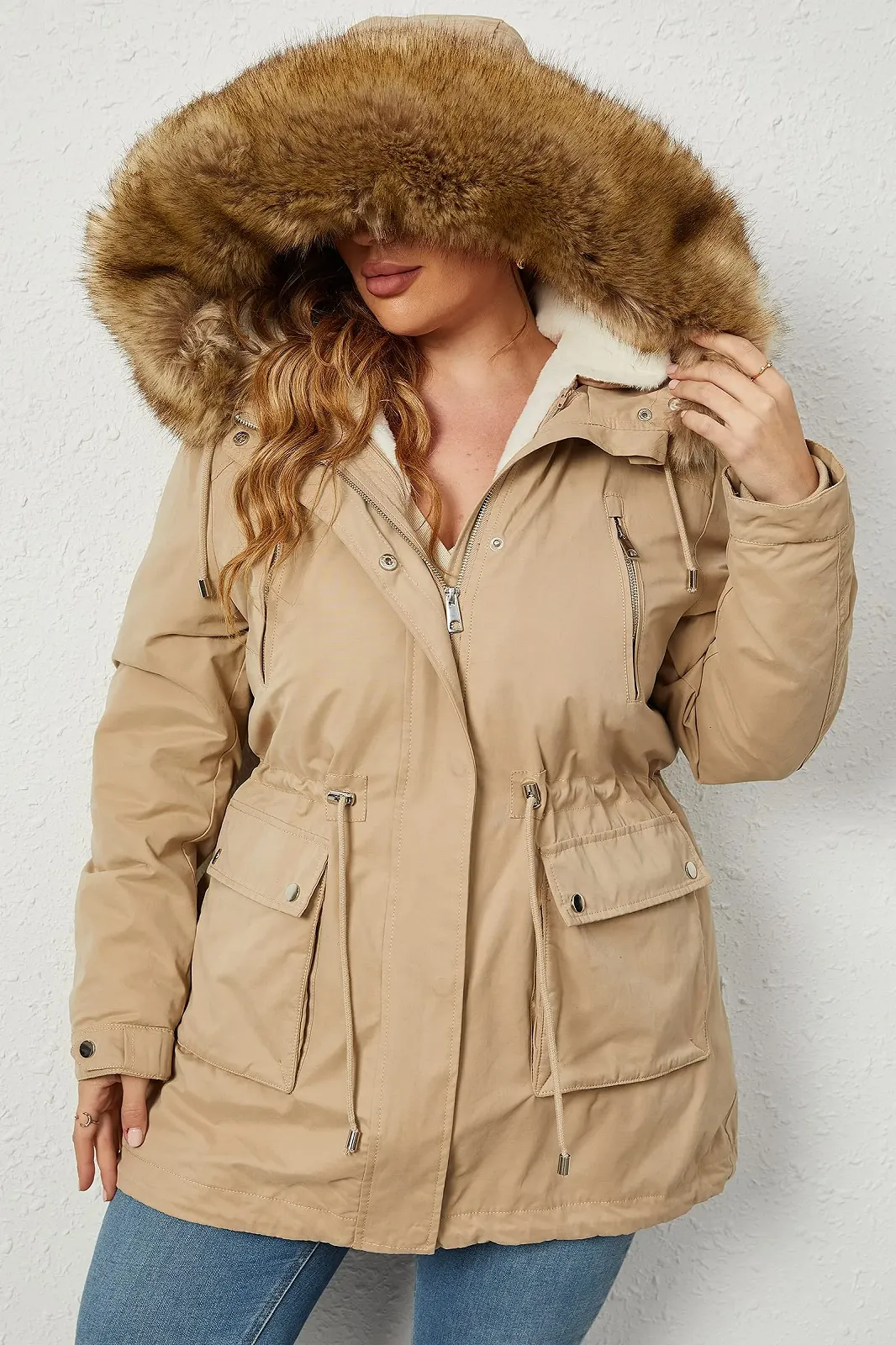 Парка 3-в-1 Geschallino Женская Съемная Теплая Флисовая Подкладка с Утяжкой на Талии, фото №7 Парка 3-в-1 Geschallino Женская Съемная Теплая Флисовая Подкладка с Утяжкой на Талии, фото №7