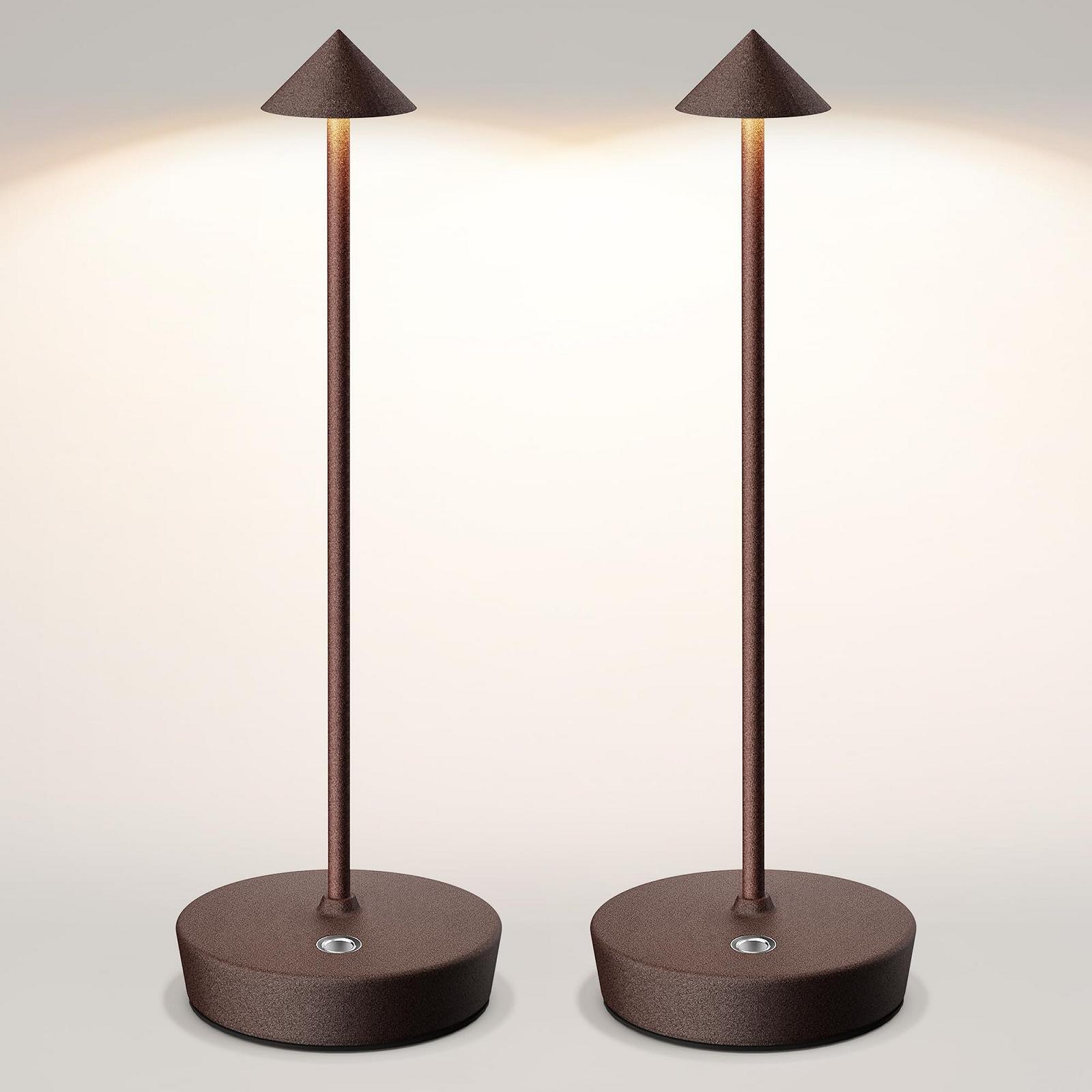 Настільна лампа Wireless IP54 LED 6000 mAh Акумуляторна (Комплект із 2 шт.) Колір іржі, фото №1