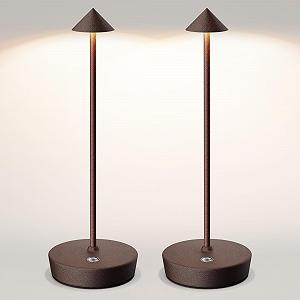 Настільна лампа Wireless IP54 LED 6000 mAh Акумуляторна (Комплект із 2 шт.) Колір іржі - Фото 1