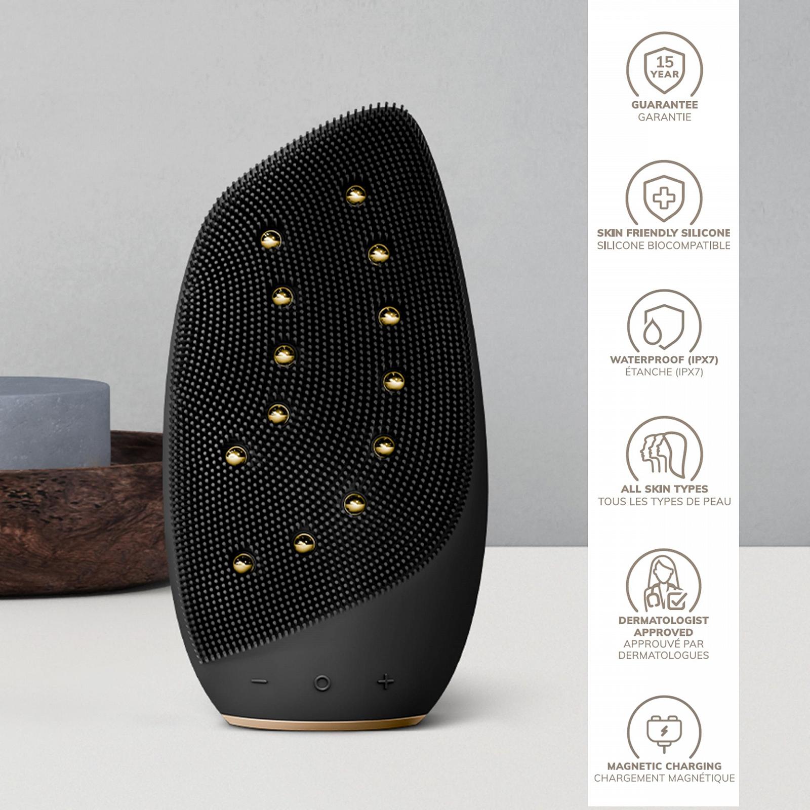 Прибор для ухода за кожей лица GESKE SmartAppGuided™ Sonic Thermo Facial Brush & Face Lifter 8 в 1, электрическая щетка для очищения из силикона, массажер для лица, очищение и антивозрастной уход, фото №6