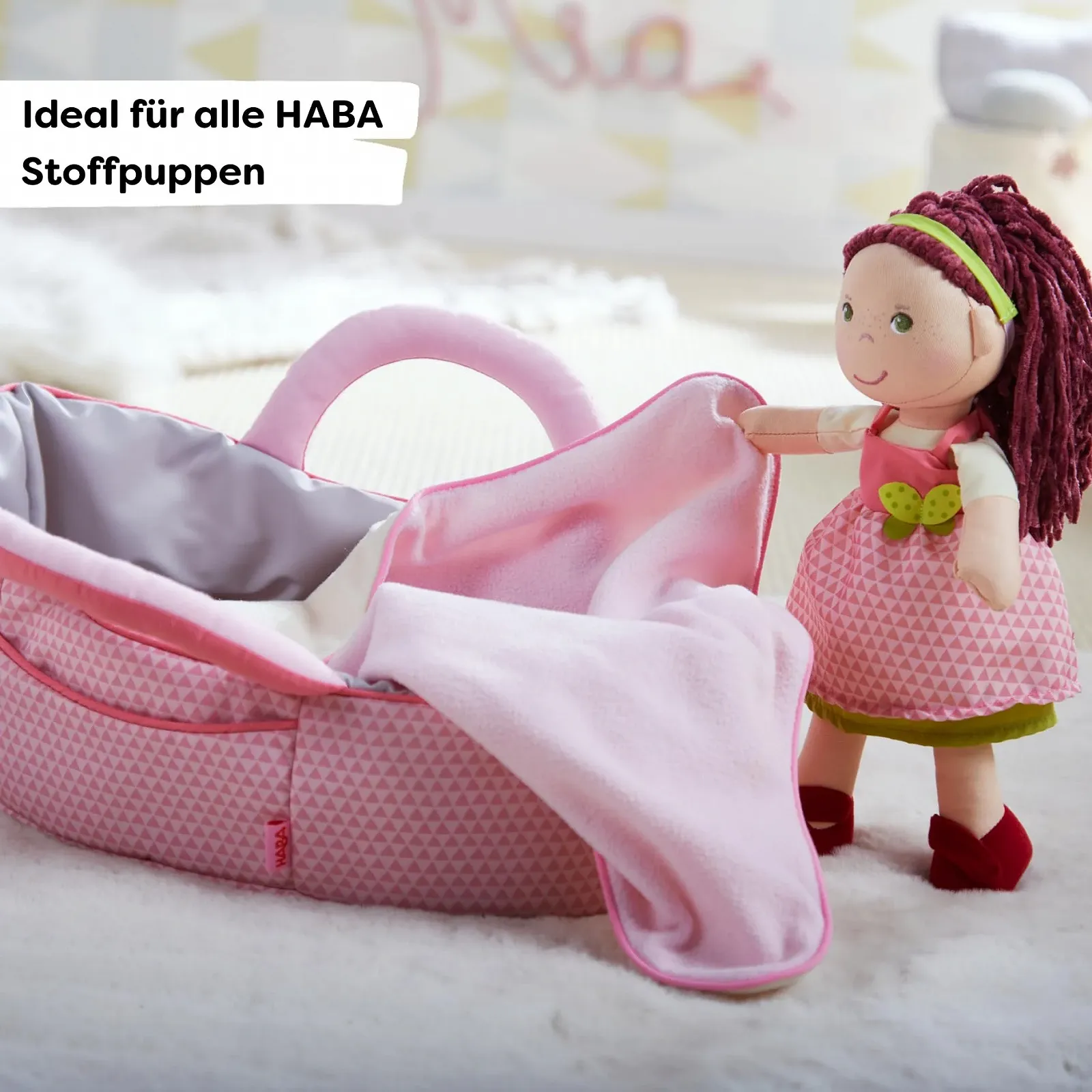 Сумка-переноска для ляльки HABA Рожева, фото №4 Сумка-переноска для ляльки HABA Рожева, фото №4