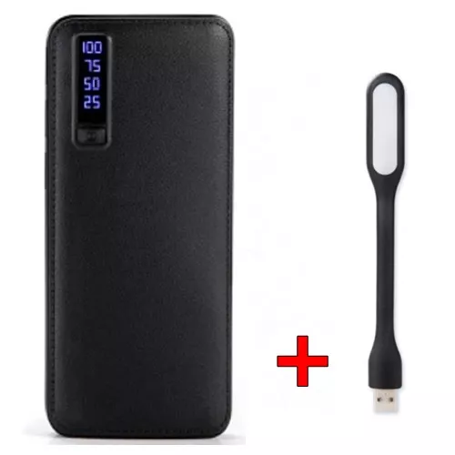 PowerBank C48 20000mAh +LED фонарик, 3 USB, повербанк универсальная батарея, внешний аккумулятор, фото №1