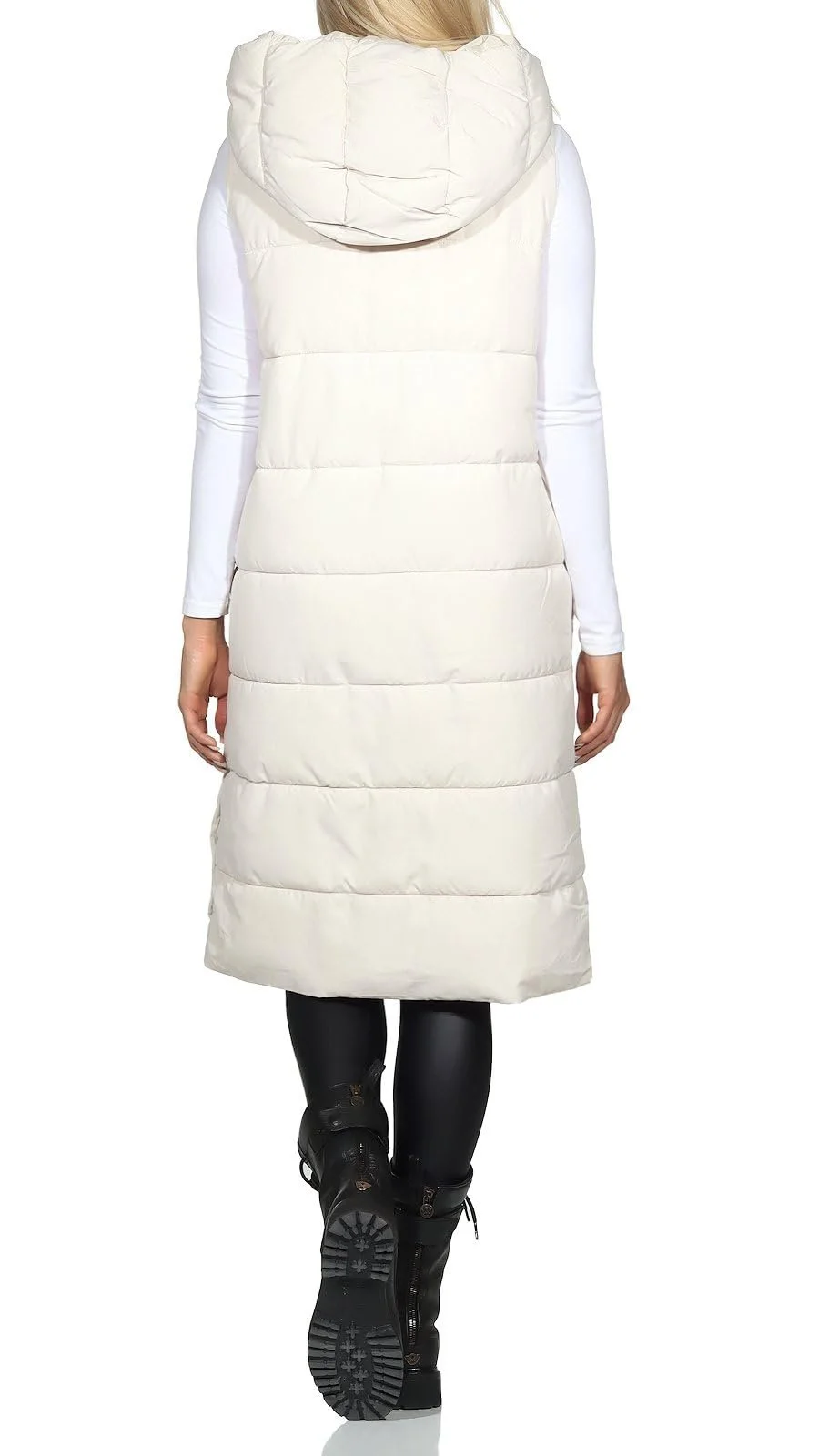 Жилет 3/4 довжини з капюшоном Hailys Ch44arlotte стьобаний, фото №4 Жилет 3/4 довжини з капюшоном Hailys Ch44arlotte стьобаний, фото №4