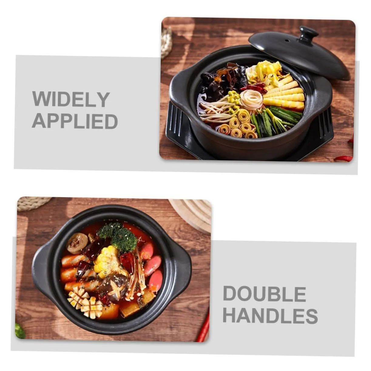 Керамическая кастрюля VALICLUD с крышкой для супа и тушения, фото №8