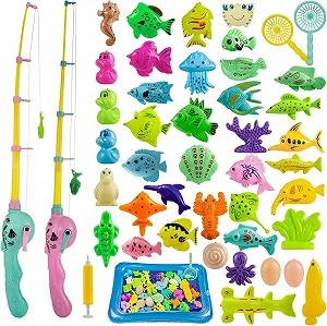 Игрушка для рыбалки 45 штук Магнитная - Фото 1
